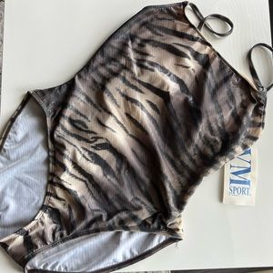 🔥Vintage Via Marina Sport Animal Print Swimsuit One-Piece